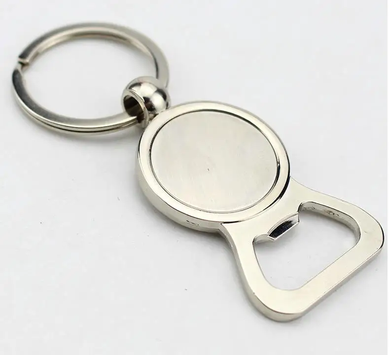 Custom Logo White Bottle Opener Key Ring