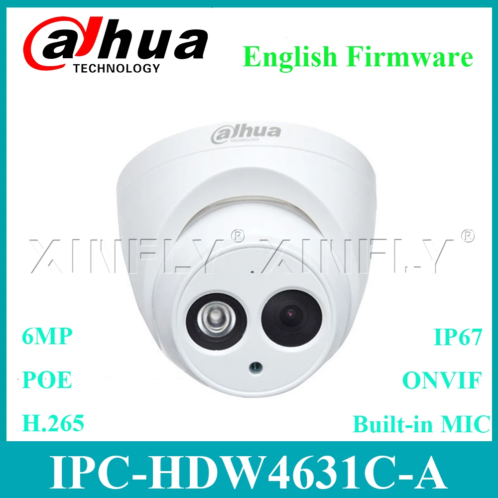 

Dahua 6MP IPC-HDW4631C-A IP POE Network Dome Camera IR50m Built-in MIC Replace IPC-HDW4433C-A and IPC-HDW4431C-A With Dahua LOGO