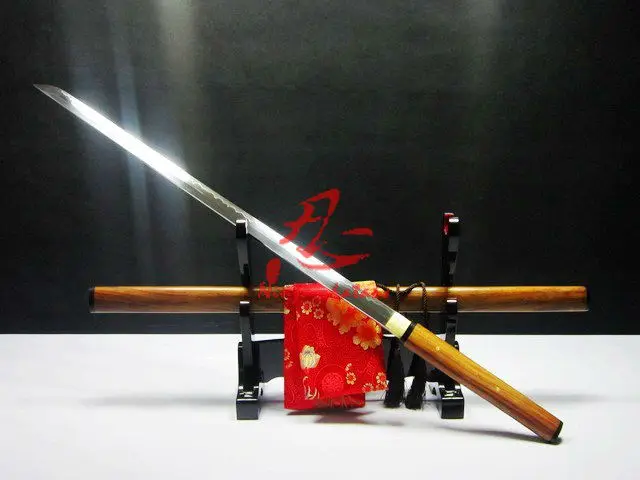 

Clay tempered 1095 steel ninja katana Siam rosewood sheath sharpened sword