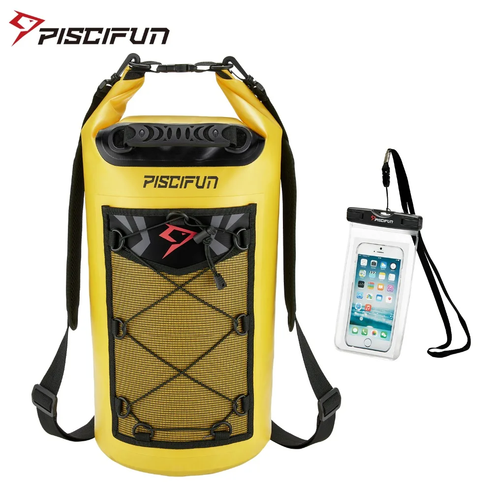 Piscifun 10-40L للماء حقيبة جافة + جراب هاتف العائمة الجافة عودة لحزمة الرياضات المائية الصيد القوارب التزحلق تجمع السباحة Piscifun 10-40L للماء حقيبة جافة + جراب هاتف العائمة الجافة عودة لحزمة الرياضات المائية الصيد القوارب التزحلق تجمع السباحة