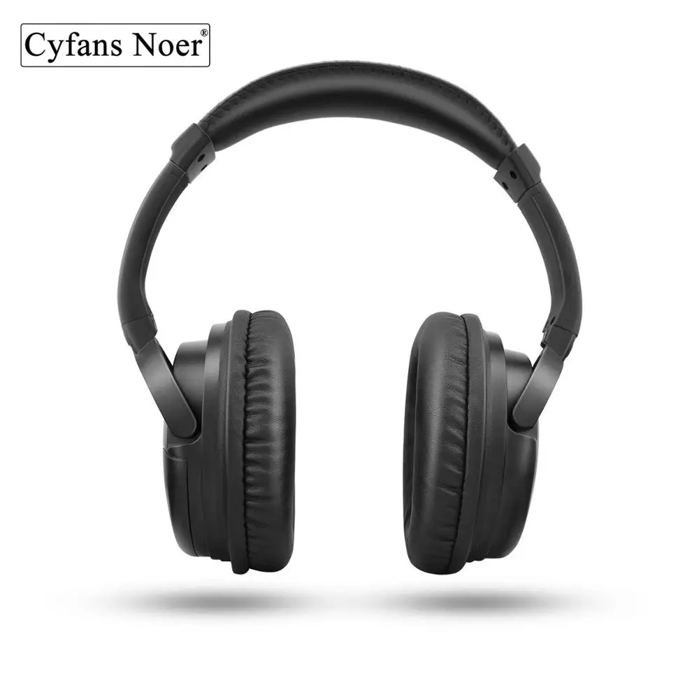 

Cyfans Noer Active Noise-Canceling Headphones Hi-Fi Stereo Wired Over-Ear Headphones with Microphone & Volume Wheel Control