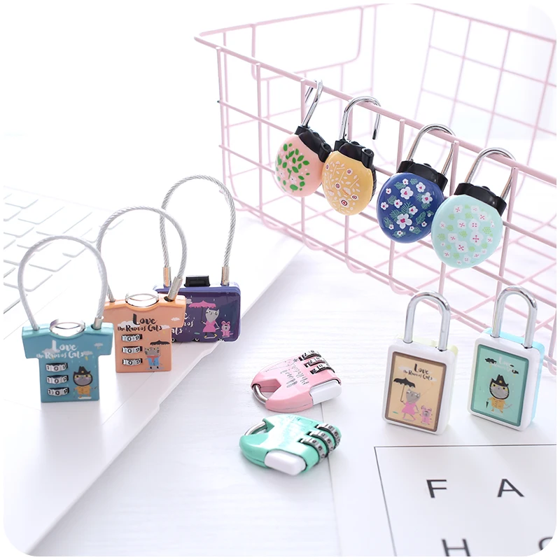 

Mini Cartoon Padlocks Key Lock With key Luggage lock for Zipper Bag Backpack Handbag Drawer Cabinet /Tiny Craft Diary/Toy/Box