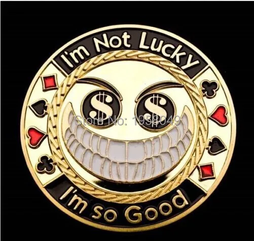 

I'M SO GOOD gold color Card Guard Protector coin,1pcs/lot free shipping