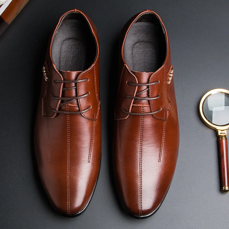 

Genuine Leather Man Leather Business Dress Leather Shoes Men Shoes Leather Fashion Hot Selling Leather Casual Shoes Men