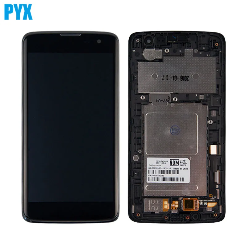 

Black For LG Q7 X210 X210DS LCD Display Panel Touch Screen Digitizer Full Glass Assembly + Frame Repair Parts