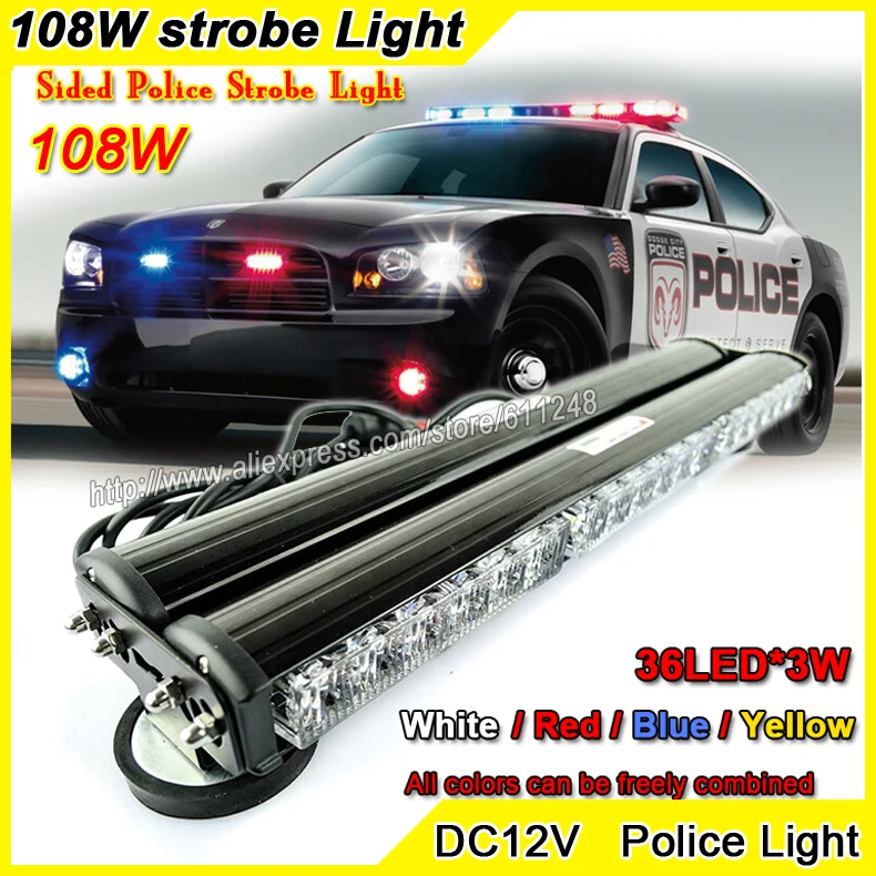 Amber 4 in 1 LED Police Lights Emergency Strobe Lights For Truck Vehicle Warning Flashing Caution Light Bar Grilles DRL Police Motorcycle DC12V Wireless Remote Control
