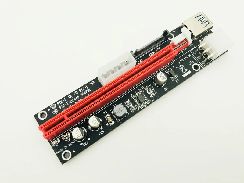 Riser Card PCI E 1x к 16x USB 3 0 кабель в 1 SATA 4Pin 6Pin блок питания для Antminer Биткоин Майнер машина