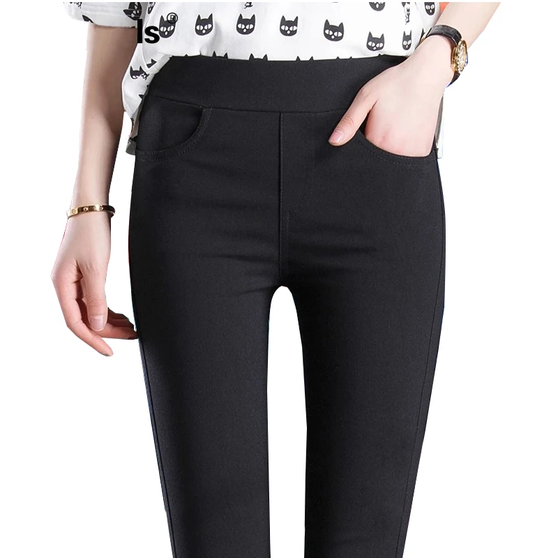 2017 Summer Women Office Work Pants High Stretch Cotton Ladies Pencil