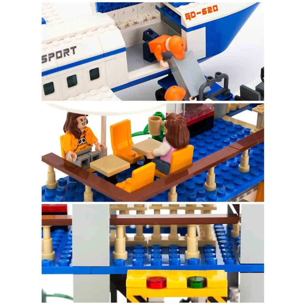 GUDI City International Airport Aviation Aircraft Building Blocks Educational Toys Compatible with Legoings Building Blocks GUDI City International Airport Aviation Aircraft Building Blocks Educational Toys Compatible with Legoings Building Blocks