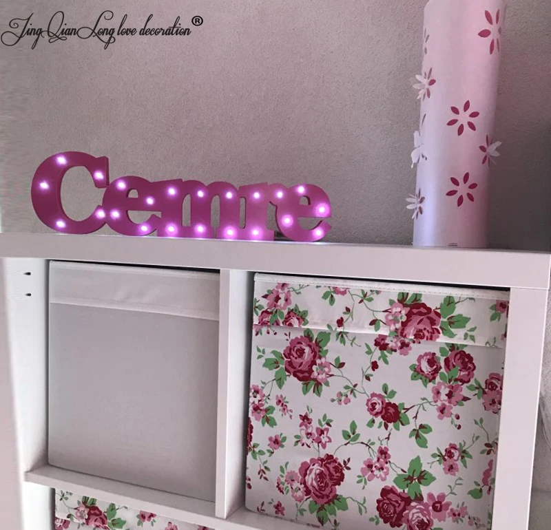 

Customized red name Baby name Bespoke luxury gift Light up letters bespoke light up name Birthday gift name with white LED light