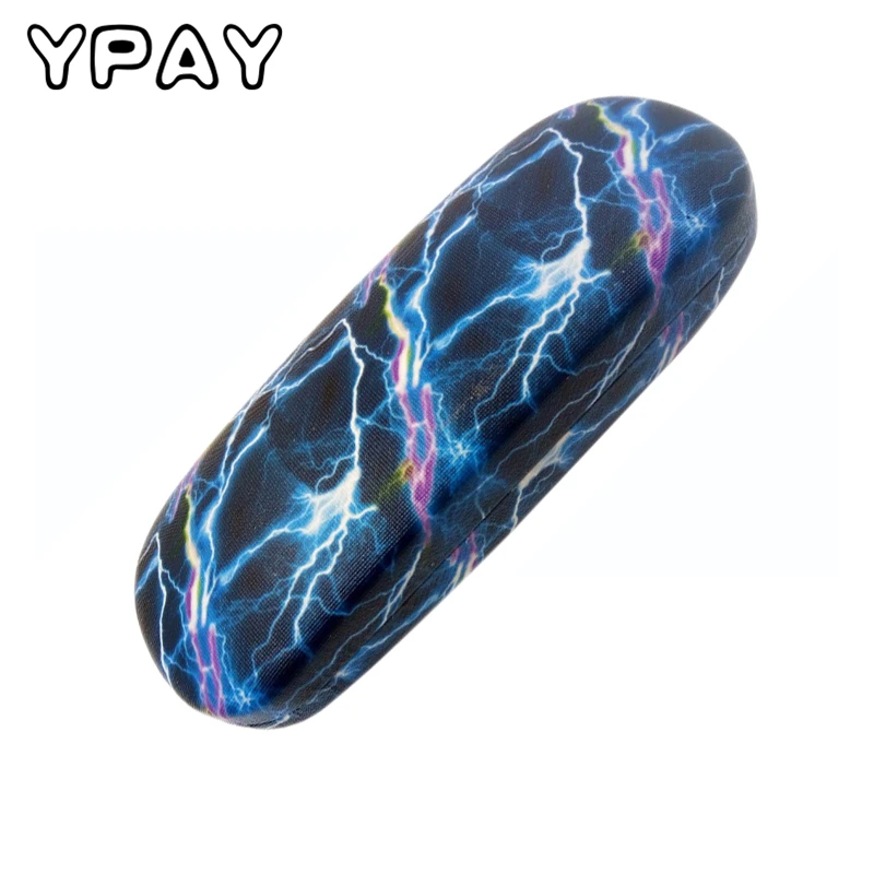 

YPAY New Print Fashion Style Glasses Case for Women and Men Hard Metal Glasses Box Eyewear Accessories L15