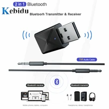 KEBIDU USB беспроводной приемник передатчики Bluetooth V5.0 аудио музыка стерео адаптер ключ для ТВ ПК Bluetooth динамик наушники