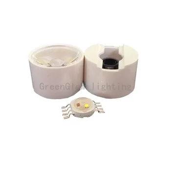 

10X High quality 4W RGBW LED light source + 21mm 15 degree led lens with holder free shipping