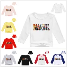 Nova primavera dos desenhos animados marvel comics imprimir bebê meninos t camisa crianças roupas de manga comprida camisetas meninas algodão dos desenhos animados topos t