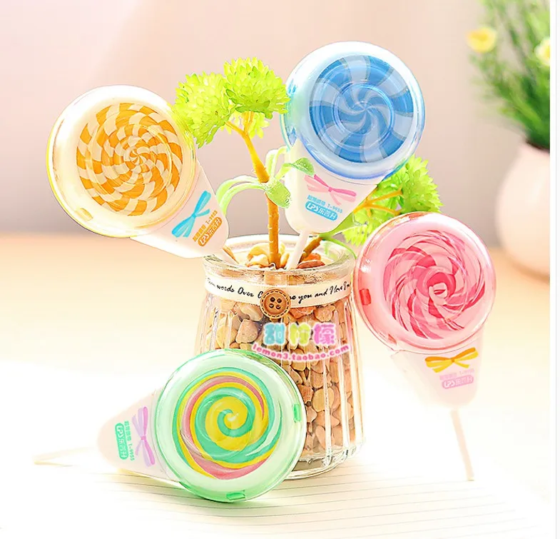 

4 Pcs Cute Lollipop Correction Belt Correction Belt Creative Tinker With Student Gift Small Gift Stationery Shop Wholesale