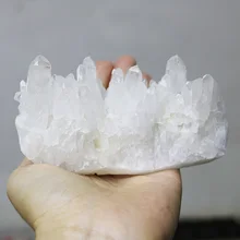 30g-750g de cristal blanco Natural de cuarzo esquelético piedra punto varita Mineral curación Druse Vug espécimen