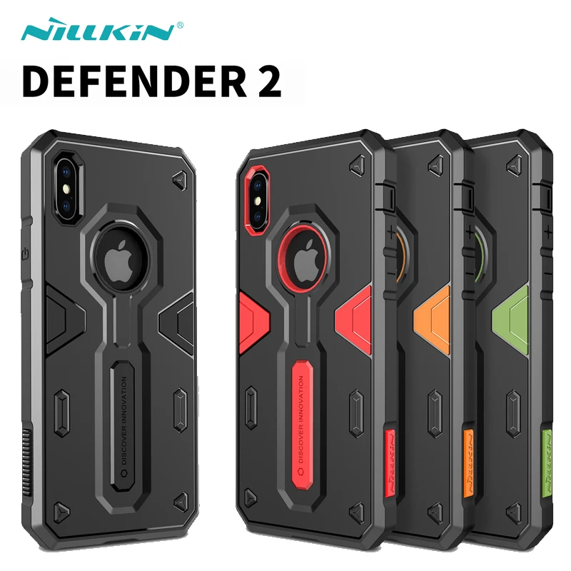 

for Apple iPhone X case Nillkin Defender 2 Luxury TPU+PC Armor Anti-knock Phone Back Cover For iPhone X 10 Case Capa For iPhoneX