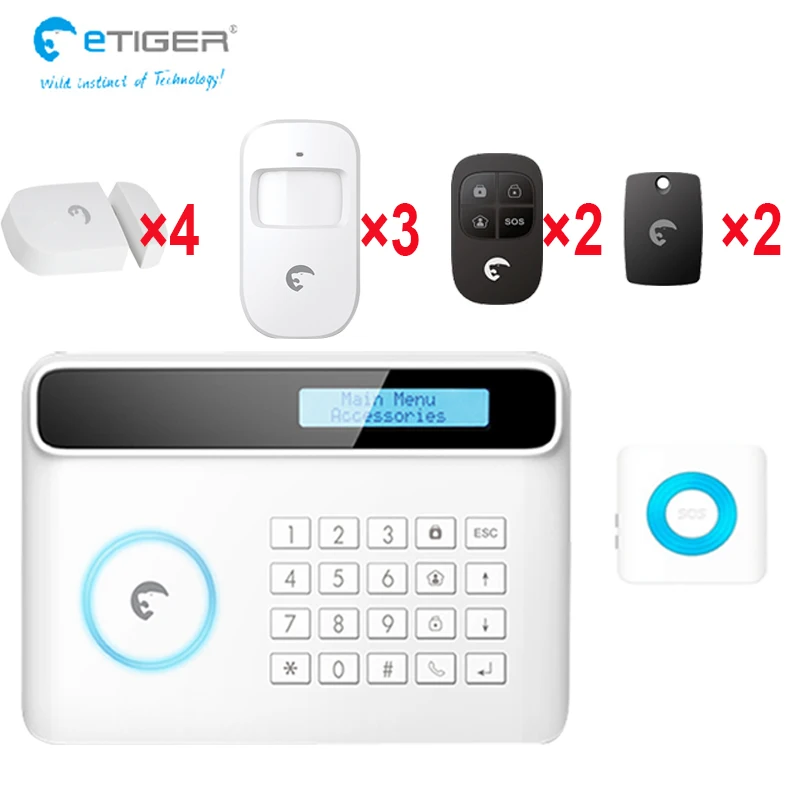 E Tigre S4 Big Clear Lcd Sreen Easy Setup Supporto Inglese Francese Tedesco Spagnolo Italiano Lingua Casa Anti Ladro Sistema Di Sicurezza System Security Spanish Languagesystems Security Home Aliexpress