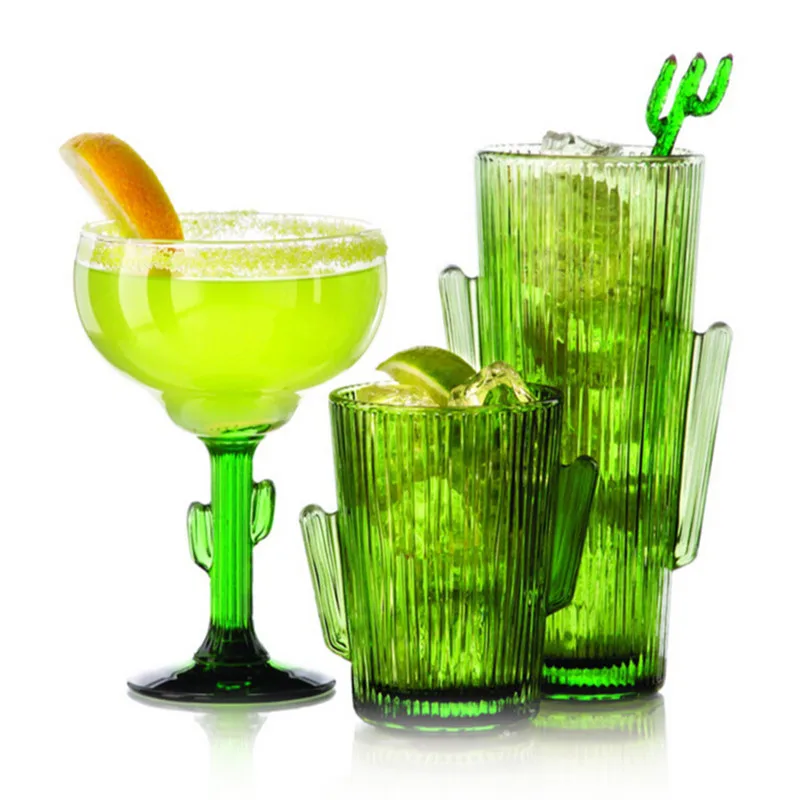 Cactus Shape Creative Glass Goblet Cold Drink Hot Drink Cocktail Glass