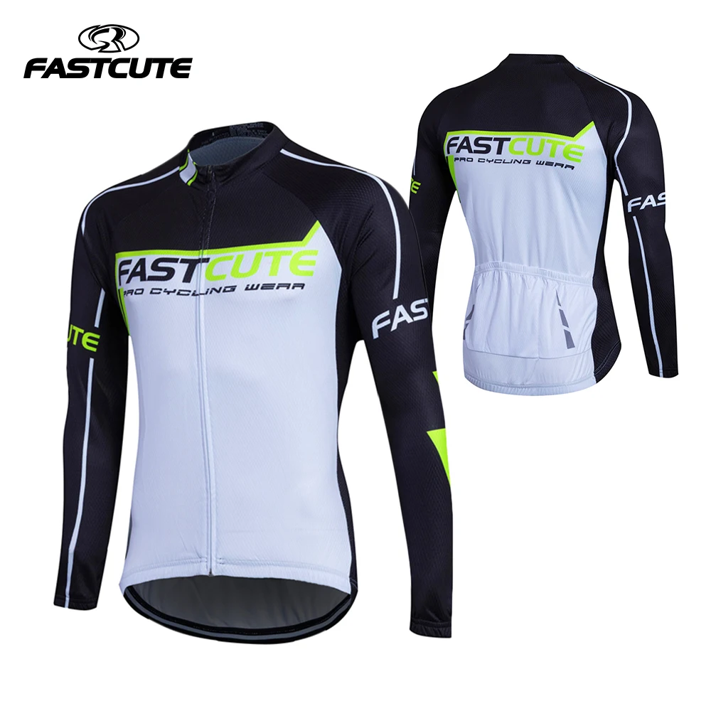 2015 FASTCUTE Pro Team Велоспорт Джерси велосипед с длинным рукавом Mountain mtb джерси Костюмы