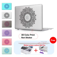 Indische Blumen Ornament Frosted Hülle Für Apple Macbook Air 11 13 Pro 13 15 Pro Retina 13 15 Laptop-tasche Für Mac Book Pro fall
