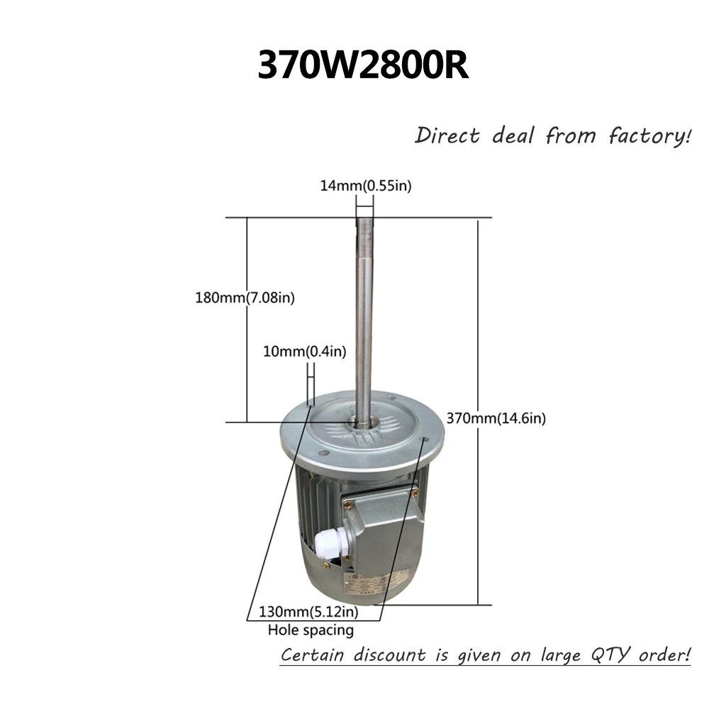 

Drying box reflowoven wave sleder KL-370(2800R) Iron shell 220V Long shaft High temperature fan motor