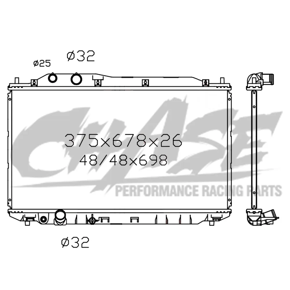 Алюминиевый радиатор для HONDA Civic FA1 FD1 FD2 1 8 񟭅 2011 ACURA CSX MT 26 мм OE:19010 PNA A01 /19010 J01 PNC