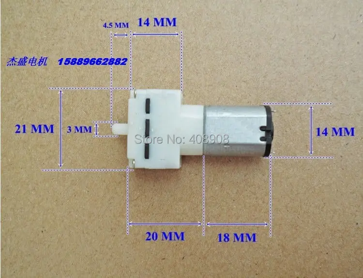 2 шт. Micro воздушный насос DC 3 В 0.16a мини насос Двигатель Вес 5 г