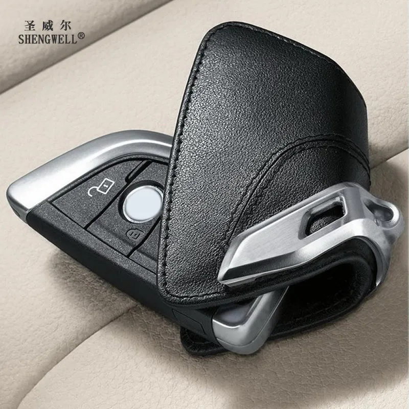 Чехол-кошелек из натуральной коровьей кожи для ключей от машины, чехол-держатель для BMWS X5, новинка и F15 BMWS X6