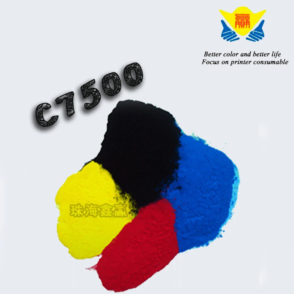 

(4bags/lot) 1kg/bag! Compatible 4 color refill Toner Powder For OKI C7500 laser printer, by DHL free shipping