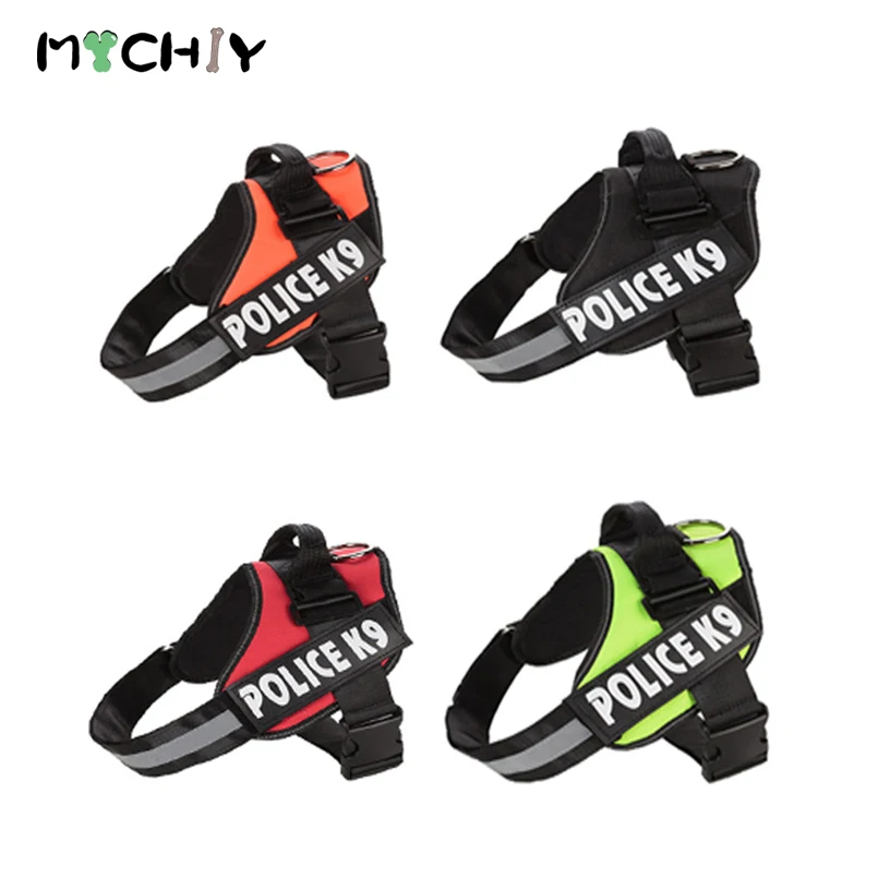 

Pet Dog Reflective Handle Adjustable Harness For Small Medium Large Dogs Outdoor Walking Harness Vest Collar Leash Accessories