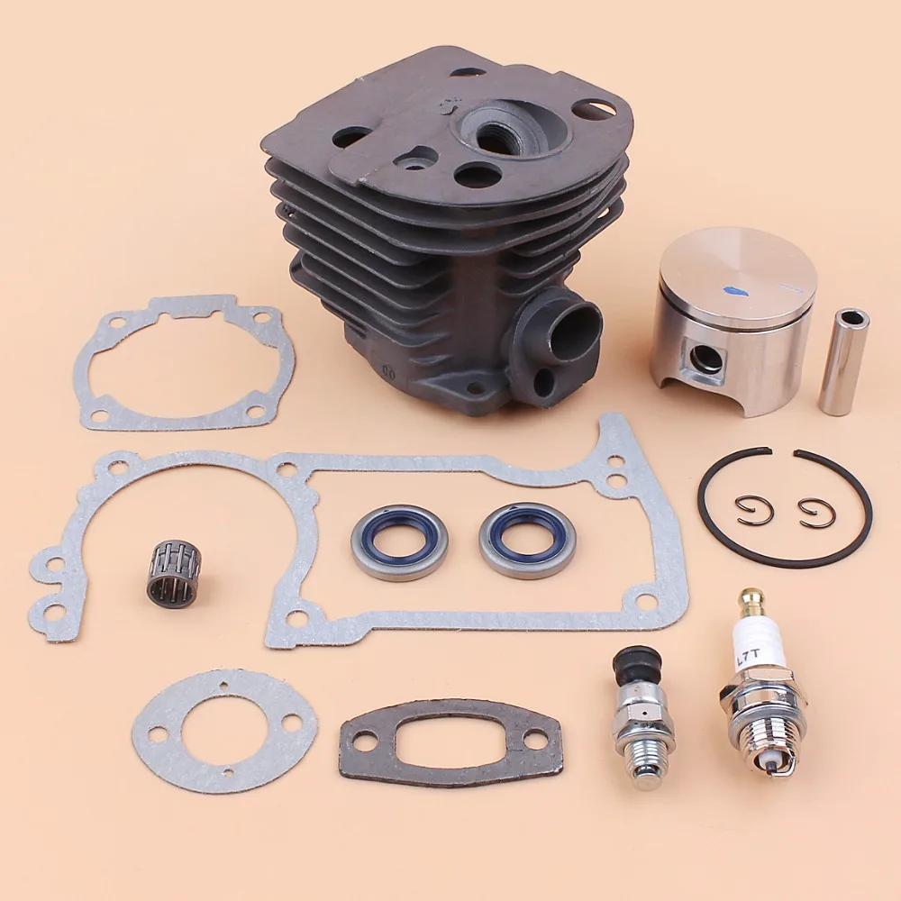 ENGINE CYLINDER PISTON SET W/ DECOMPRESSION VALVE OIL SEAL FOR HUSQVARNA 55 RANCHER 51 CHAINSAW PARTS 46MM ENGINE CYLINDER PISTON SET W/ DECOMPRESSION VALVE OIL SEAL FOR HUSQVARNA 55 RANCHER 51 CHAINSAW PARTS 46MM