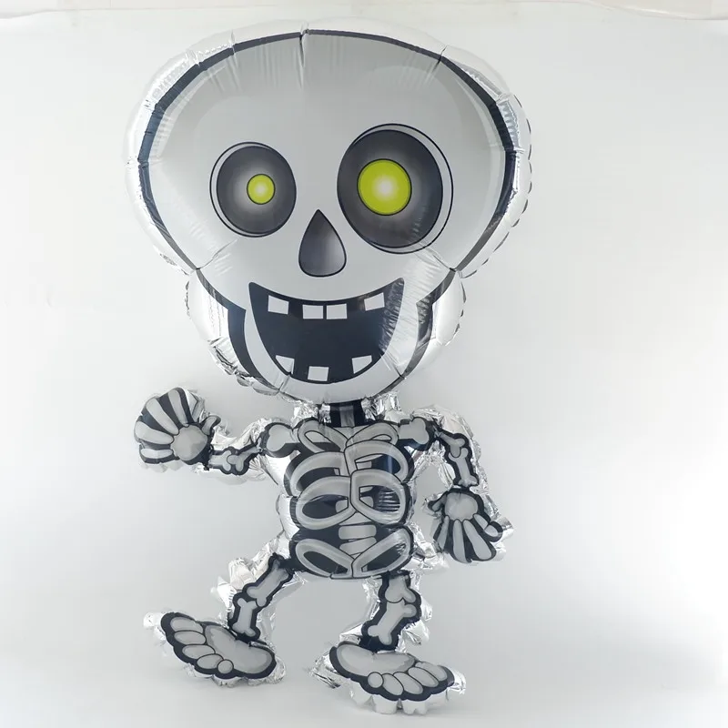

1pcs/lot 85*65cm Skeleton balloon Aluminum film Balloon Halloween Decor Balloon children birthday Party Trick Tool Party Supply