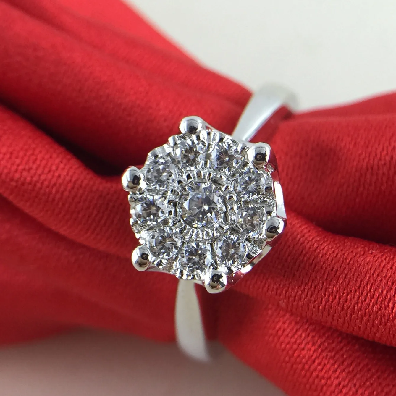 0.5 carat man made diamond jewelry silver lover wedding ring band for women (JSA)