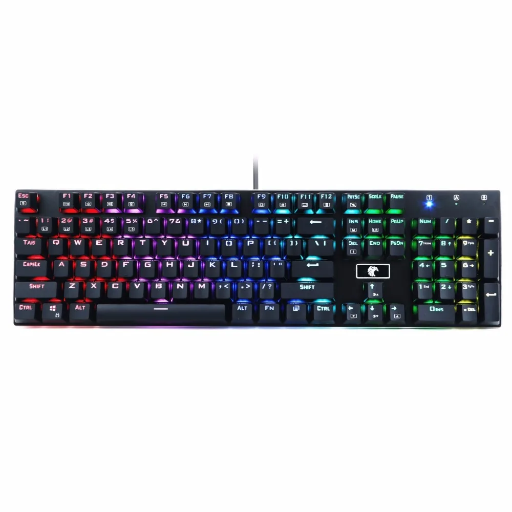 Eagle Z-88 RGB Backlit 104 Keys Mechanical Keyboard Outemu Blue Switches Game Keyboard with Backlight