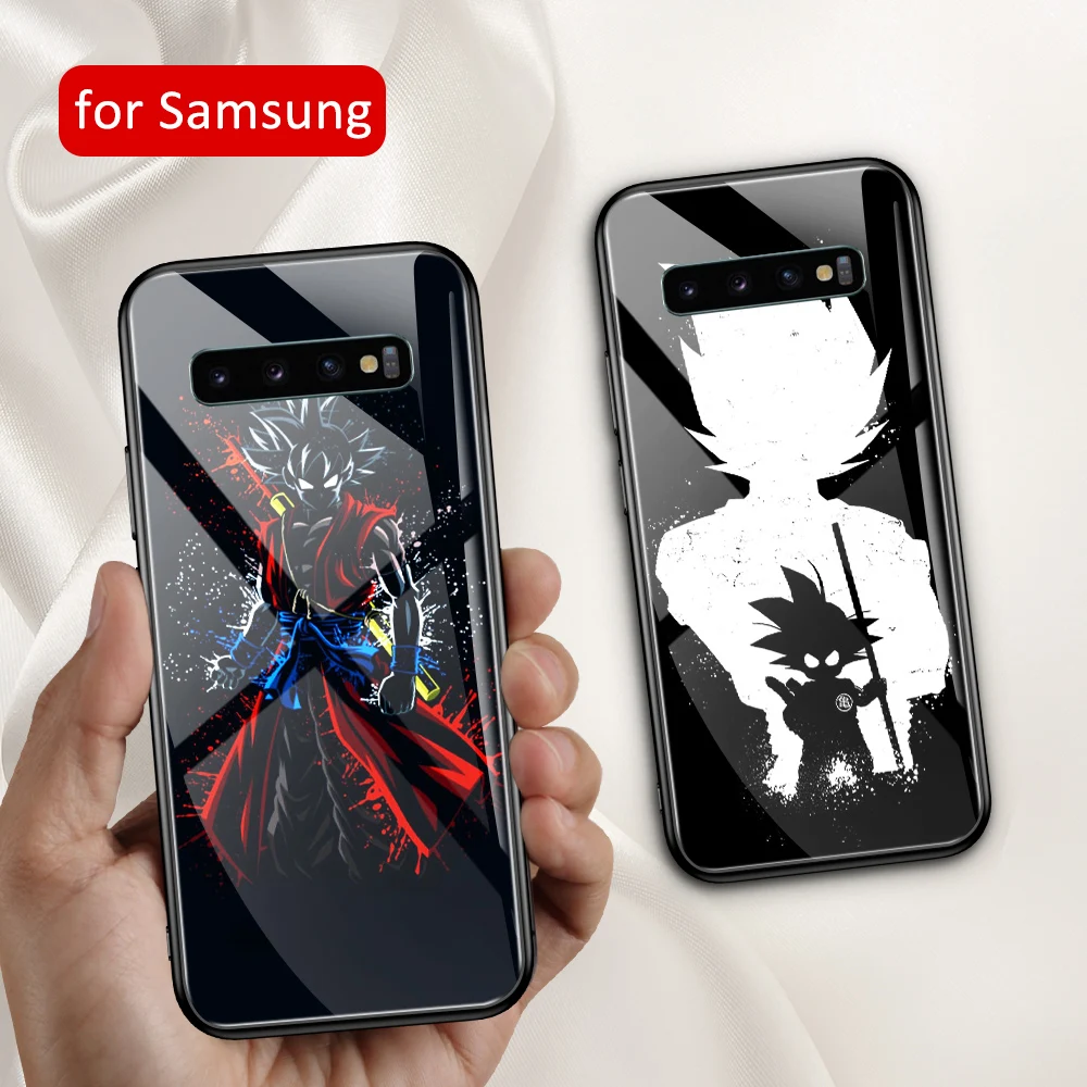 

Brand new case for Samsung 10 Glass back cover dragon ball s9 case for Galaxy S8 S9 S10 plus Note 8 9 10 plus S10e lite