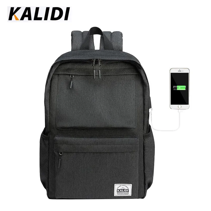 

KALID women Bags USB Charging Student School Backpacks Casual Rucksack Daypack Oxford Canvas Man Laptop Backpacks Bagpacks