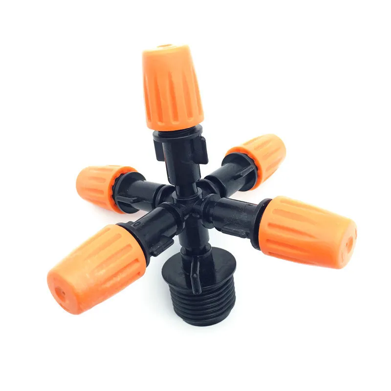 1 Pcs 5 head Micro Irrigation System Fog Mist Cooling Nozzle Garden