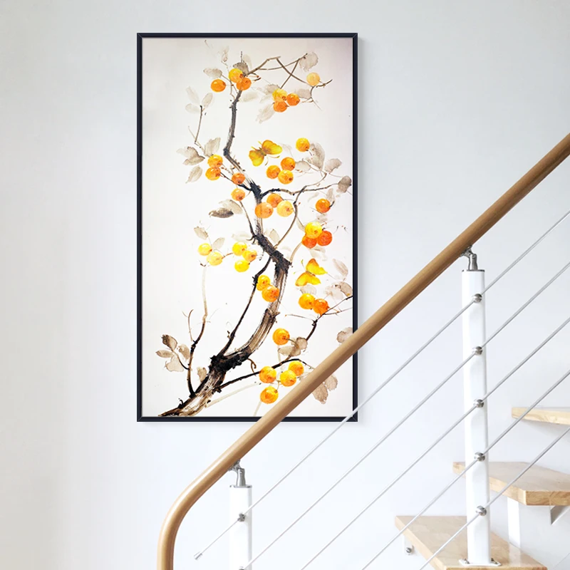 

Nordic Style Canvas Prints Trees With Birds Flowers Home Decor Painting Poster Wall Art Modular Pictures For Bedside Background
