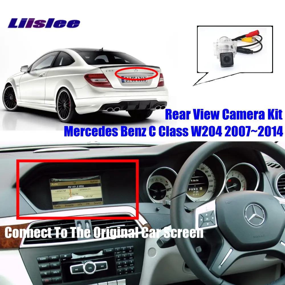 Liislee Автомобильная камера заднего вида для Mercedes Benz C Class W204 2007~ /подключите заводской экран/адаптер RCA