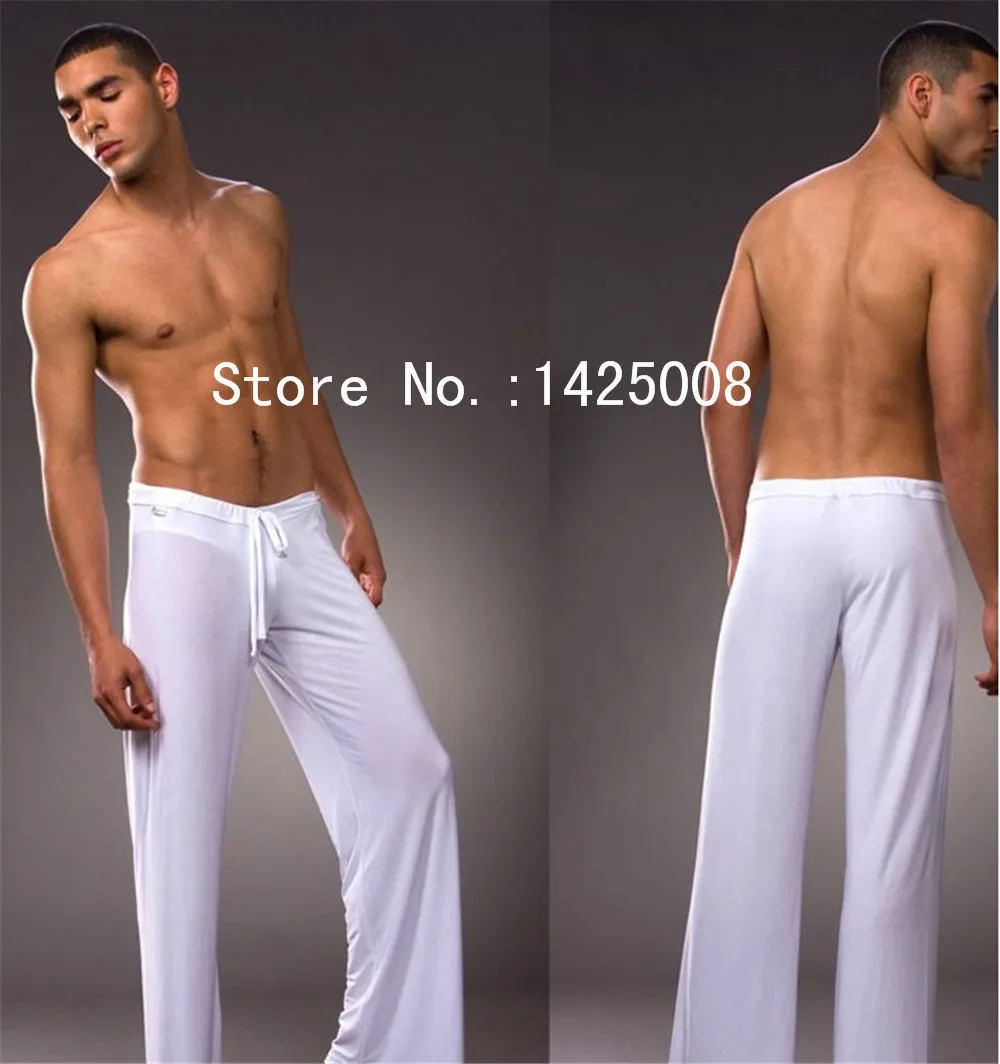 Модальные Мужские брюки для йоги весна осень мужские тренировочные брюки Йога Досуг свободные брюки спортивные Слаксы - Цвет: White
