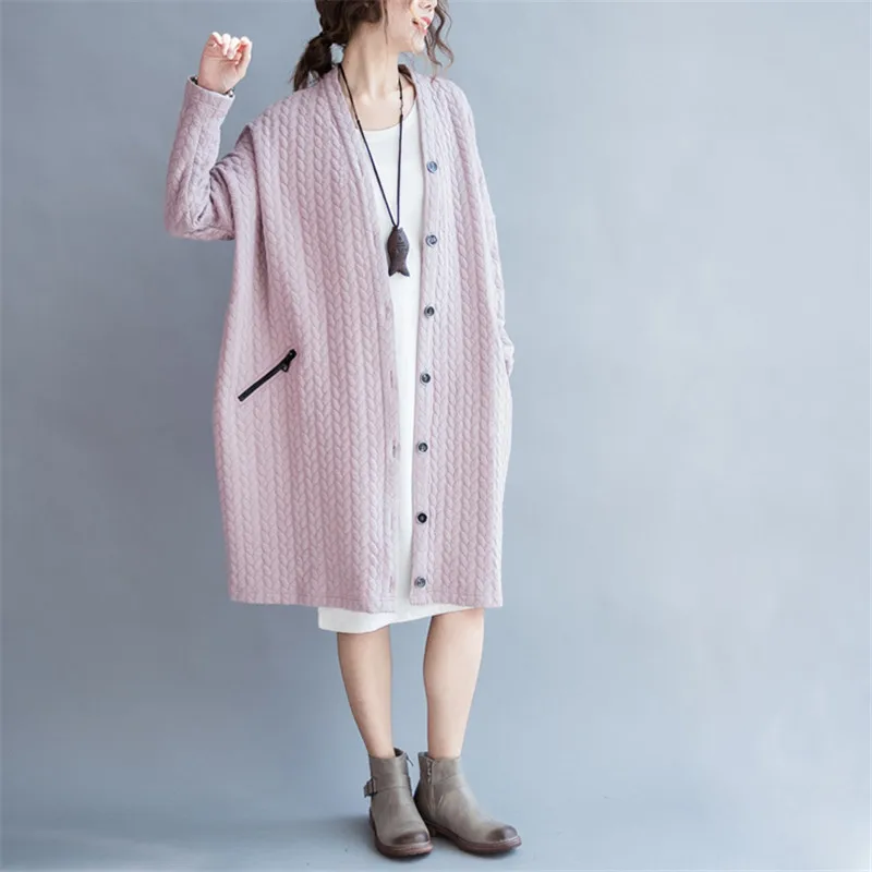 

Plus Size 5XL 6XL 2017 Spring European Fashion Women Cotton Loose Outerwear Lady Female Large Long Oversize Cardigan Jacket Coat