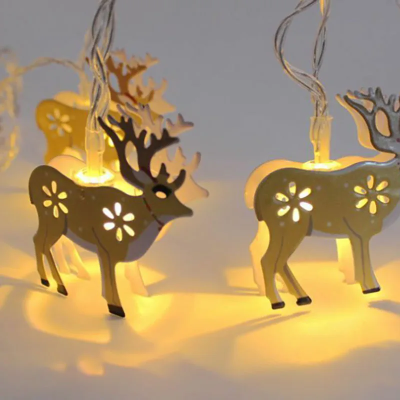 

1.8M 10LED Iron Painted Elk Night lamp Christmas Garland Fairy String Lights for Kid Children's Room Party Wedding Decoration
