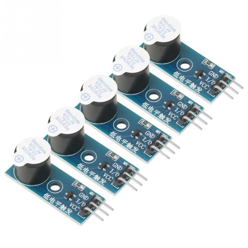 

5pcs Buzzer Alarm Module Active Buzzer Alarm Beeper Module 3.3V-5V for Electronic Toys Alarming Devices Timers