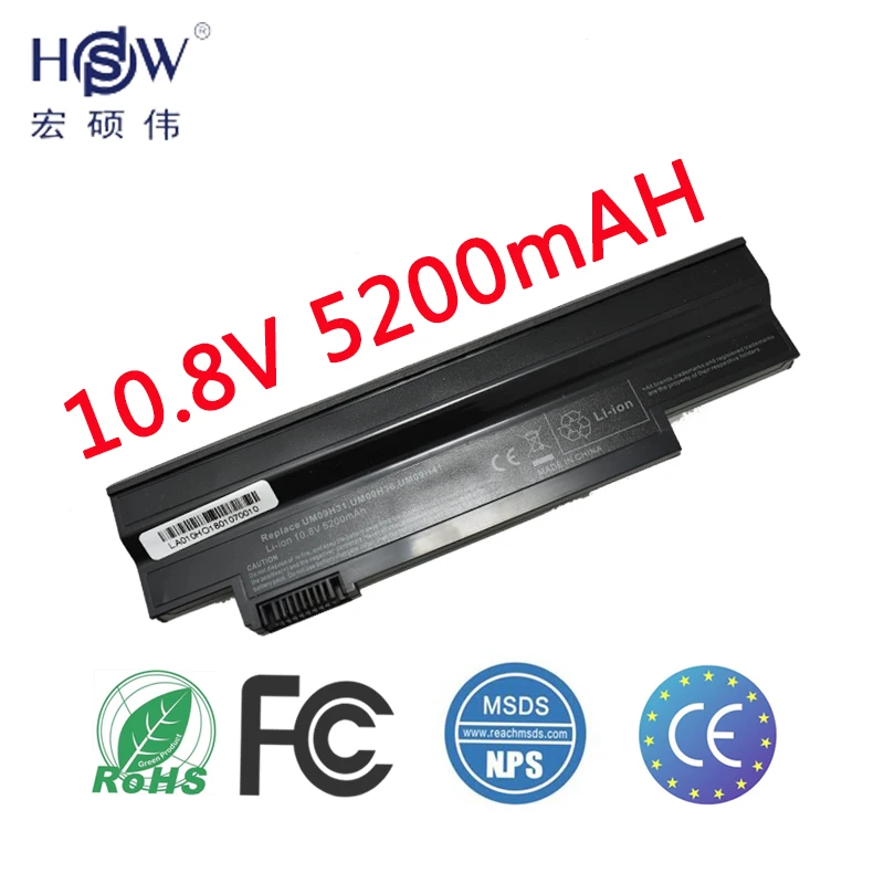 

5200MAH 6cell Aspire One 532h UM09H41 UM09H71 AO532h-2Bb AO532h-W123 UM09G75 UM09G41 NAV50 AO532h-2223 laptop notebook battery