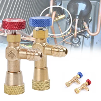 

Connector Durable Refrigerant Charging Flow Control Replacement Professional Hose Copper Alloy Knob Vavels For R22 R404A R407C