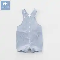DBA6345 dave bella summer baby boys fashion overalls children Jumpsuit toddler clothes kids striped overalls