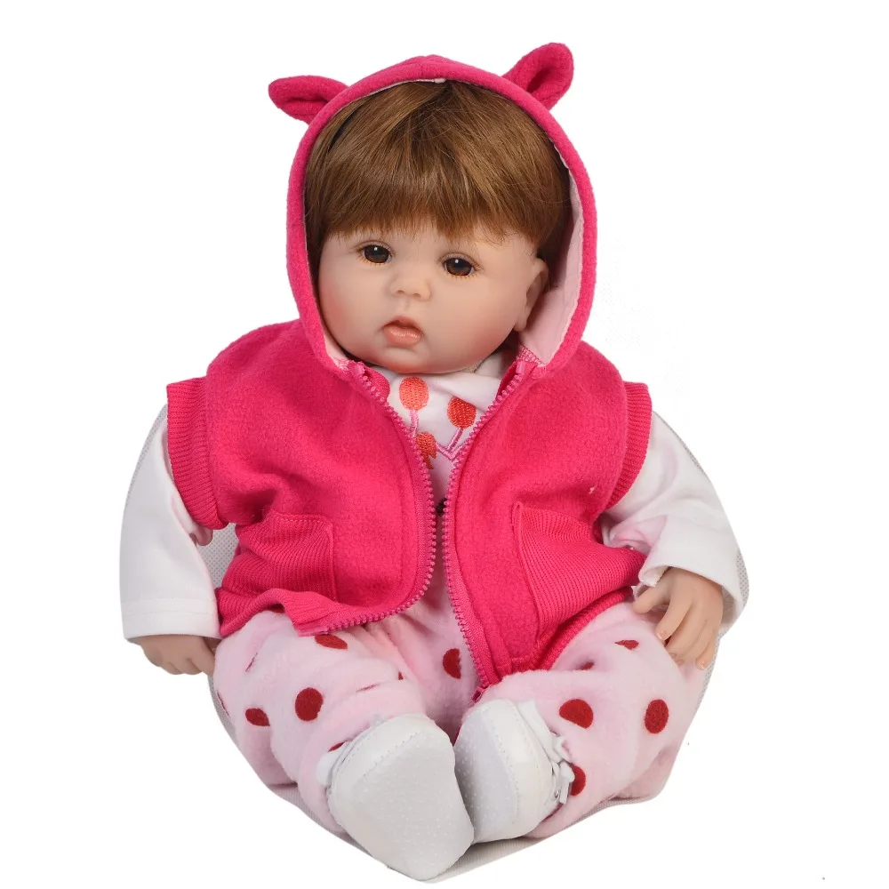 

42cm18inch reborn babies dolls silicone vinyl handmade adorable top quality bebe dolls alive kids birthday gift bonecas dolls
