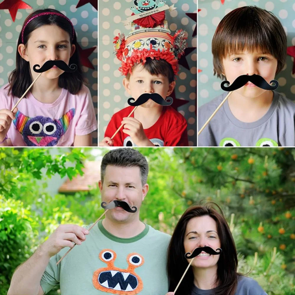 14 шт./компл. смешно DIY Хэллоуин Photo Booth Реквизит усы Средства ухода за губами stick Рамки свадьбы, дня рождения поставки Photobooth