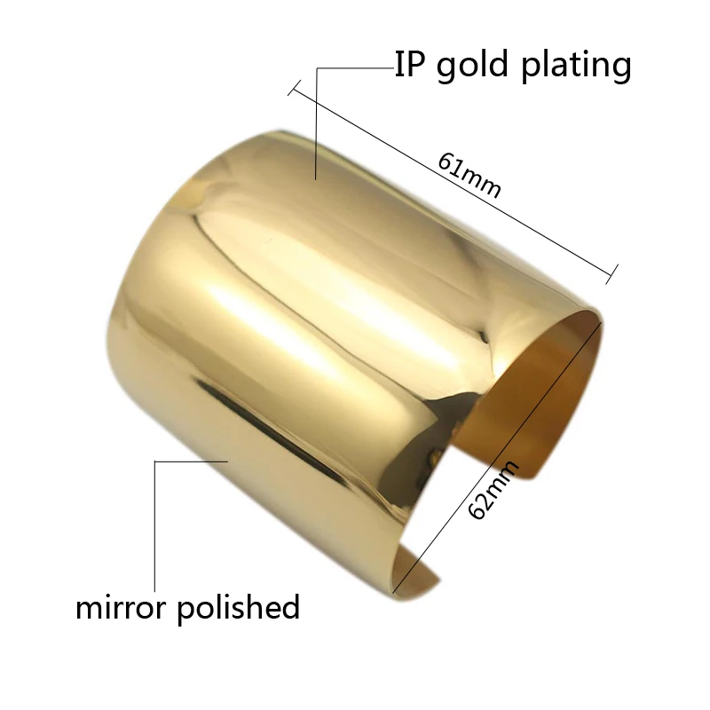 Trendy Cuff Bangles For Women Stainless Steel Gold Silver Color Rainbow Brand Present Wristband Bracelet Punk Jewelry 3